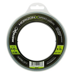 Przypon strzałowy Matrix Horizon X Tapered Shock Leader 0,22-0,28mm/12m (5szt.)