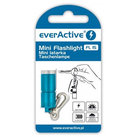 Mini latarka EverAcitve 15lm - niebieski