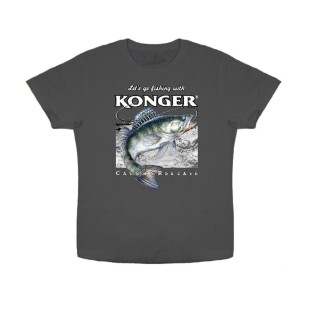 Koszulka Konger sandacz - szary, rozm.XXL
