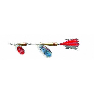 Błystka DAM Effzett Tandem Dressed 10g, Silver/Red