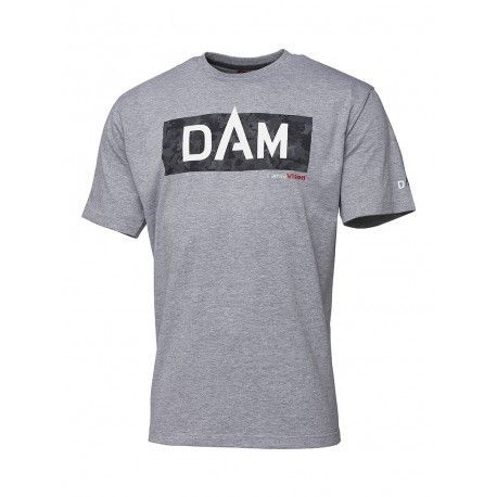 Koszulka DAM Camovision Grey Melange Logo Tee, rozm.M