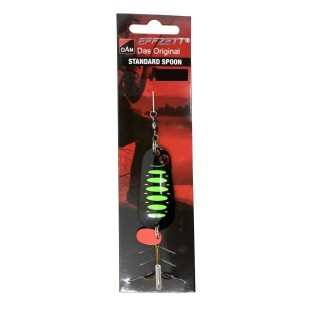 Błystka DAM Effzett Standard Spoon 4,50cm/16g, Fluo Yellow/Black UV