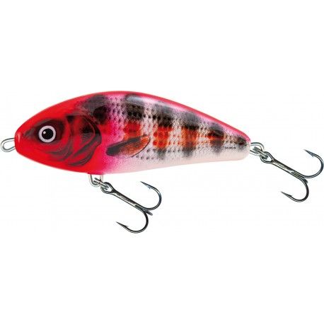 Wobler Salmo Fatso Floating 10cm/48g, Holo Red Head Striper