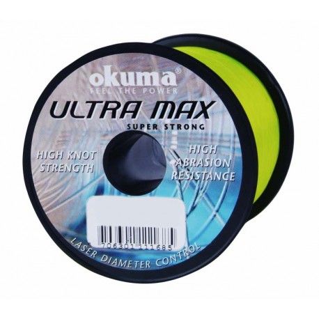 Żyłka Okuma UJltramax 0,40mm/751m, Flour Yellow
