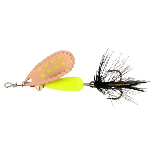Błystka Abu Garcia Droppen Fluo Chartreuse Black Feather 4,6cm/8g, Copper