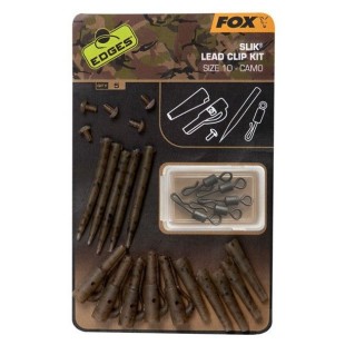 Zestaw z bezpiecznym klipsem Fox Edges Camo Slik Lead Clip Kit rozm.10